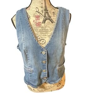 Oat New York Blue Denim Vest